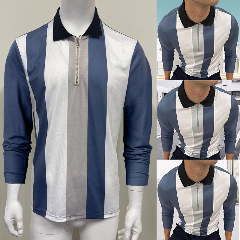 Striped Men's T-Shirt Polo Shirt