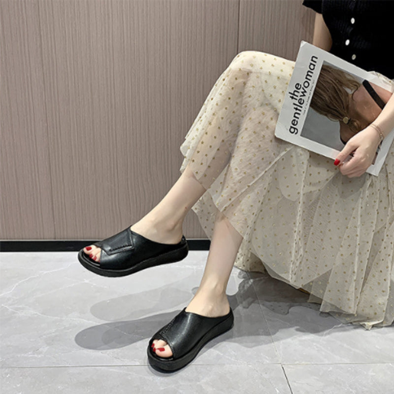 Thick-Bottomed Fish Mouth Slippers