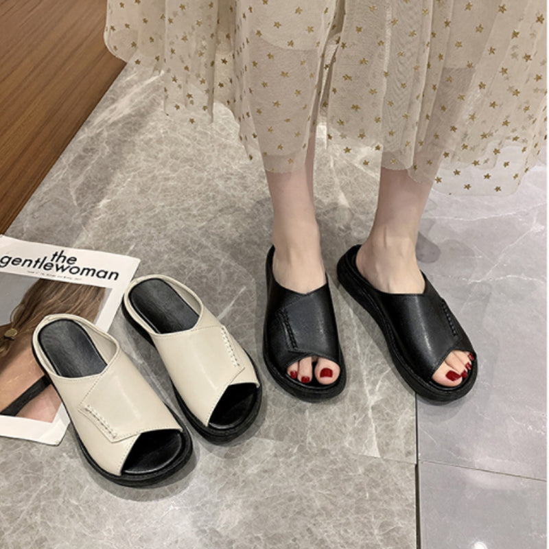 Thick-Bottomed Fish Mouth Slippers