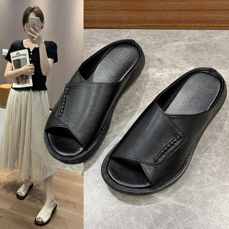 Thick-Bottomed Fish Mouth Slippers