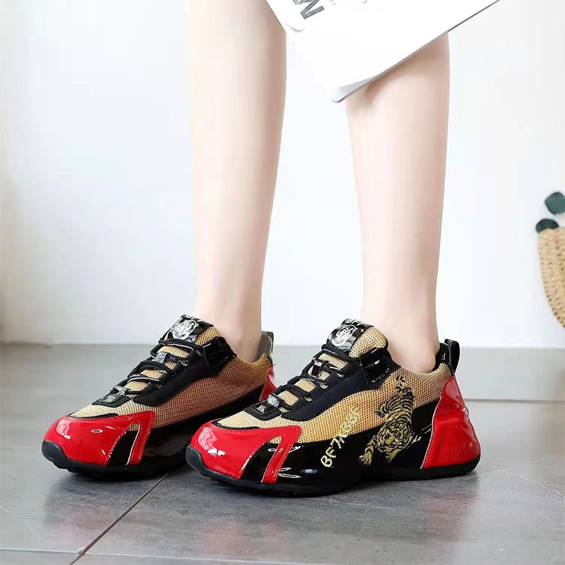 Tiger Head Mesh Sneakers