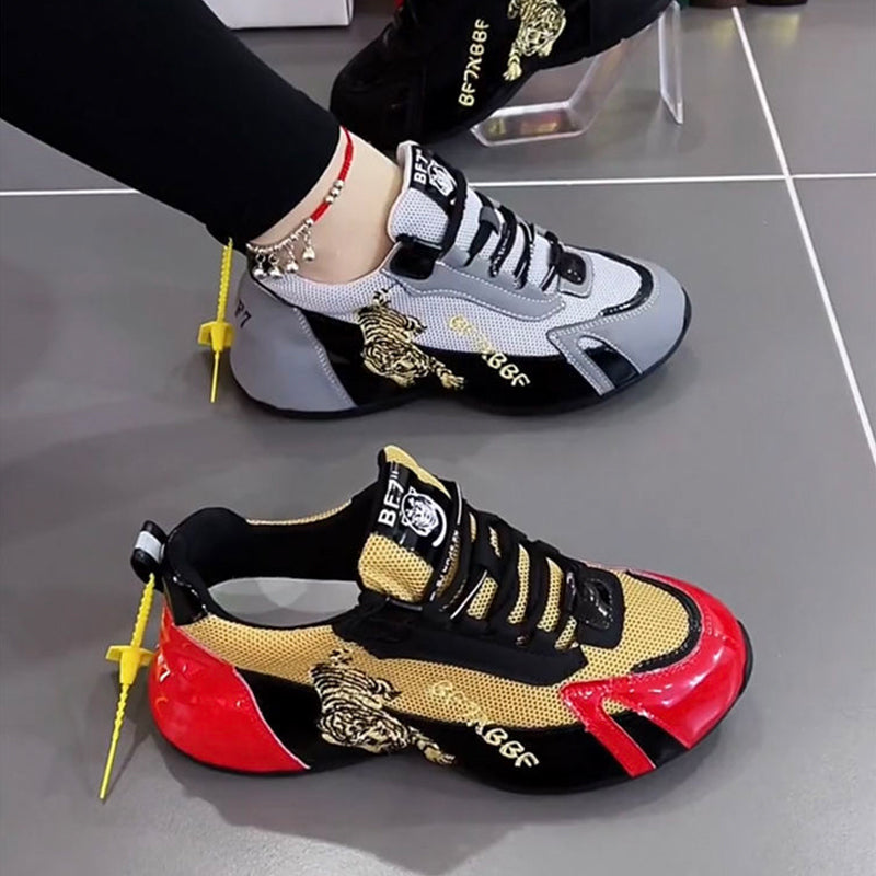 Tiger Head Mesh Sneakers