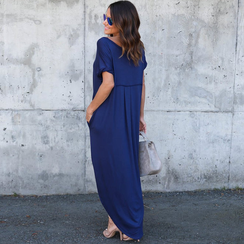 V-neck Slit Long Skirt