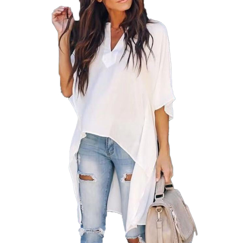 V Neck Raglan Sleeve Shirt