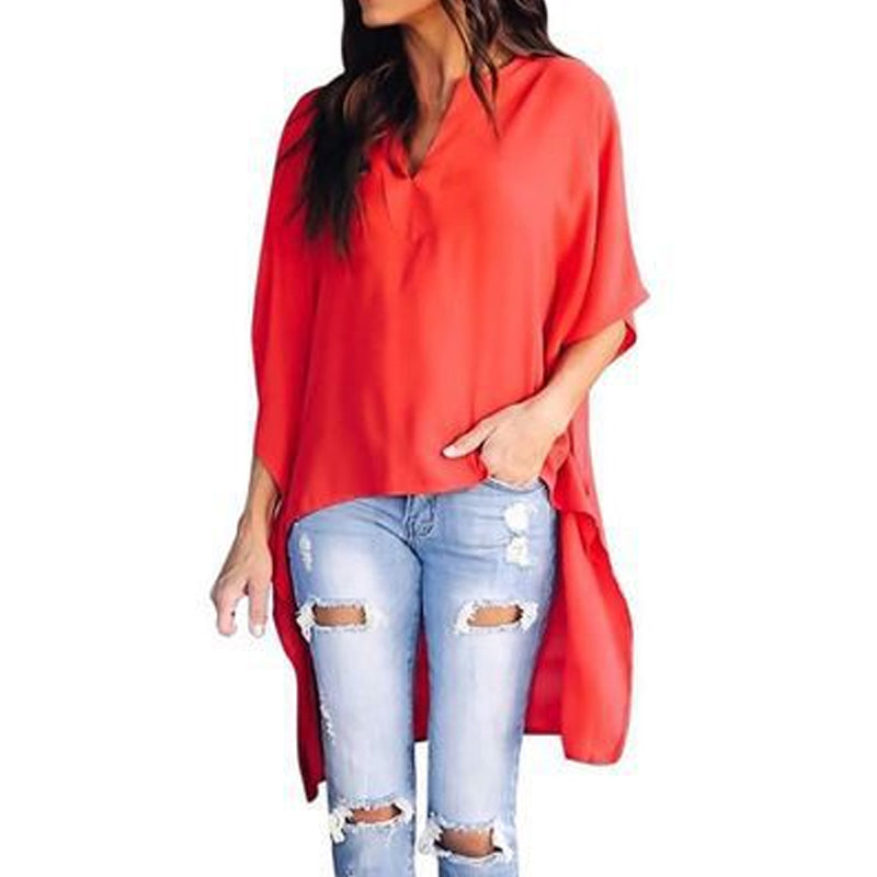 V Neck Raglan Sleeve Shirt