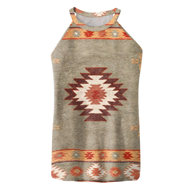 Vintage Halterneck Sleeveless Tank Top