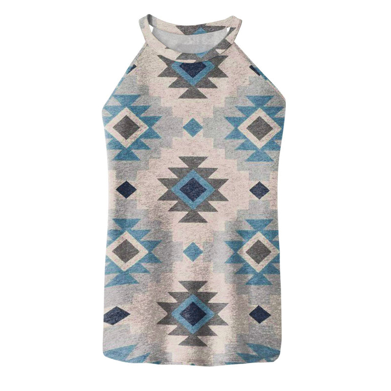Vintage Halterneck Sleeveless Tank Top