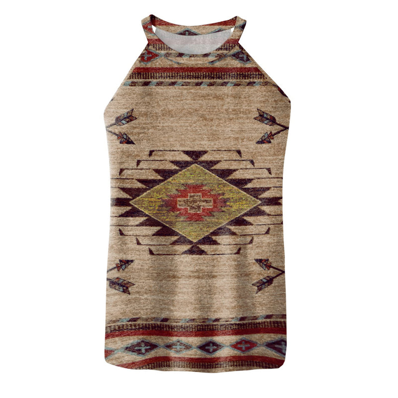 Vintage Halterneck Sleeveless Tank Top