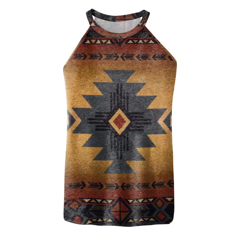 Vintage Halterneck Sleeveless Tank Top