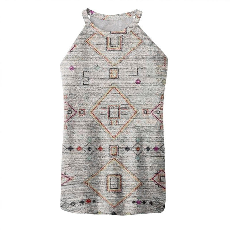 Vintage Halterneck Sleeveless Tank Top