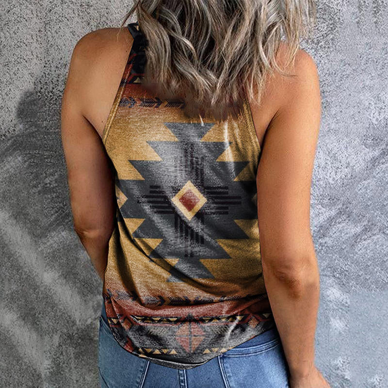 Vintage Halterneck Sleeveless Tank Top