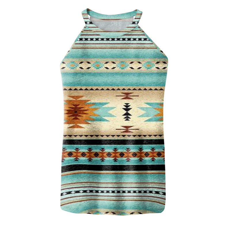 Vintage Halterneck Sleeveless Tank Top