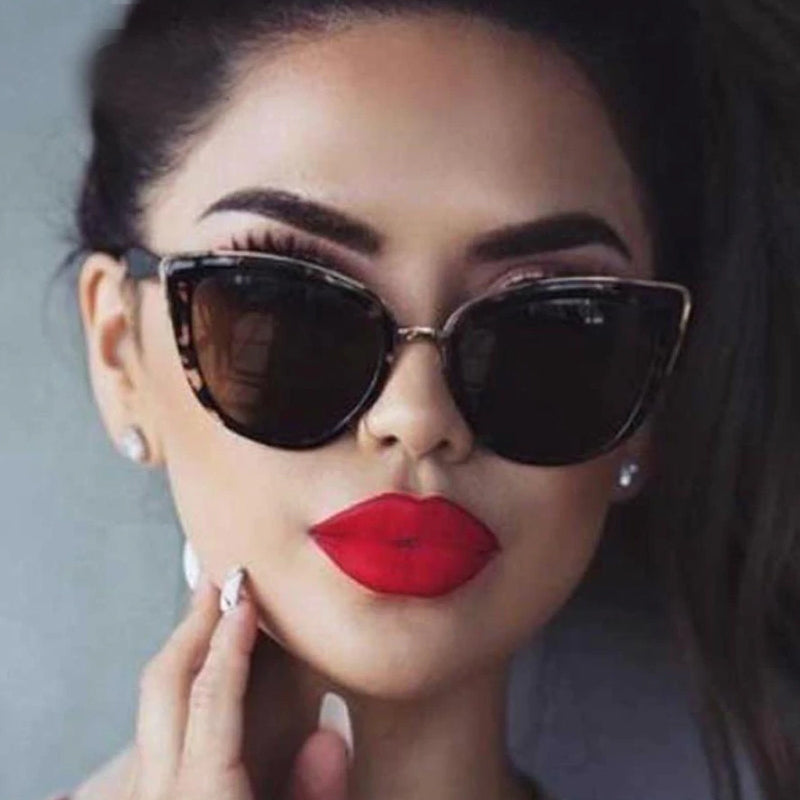 Vintage Leopard Fashion Cat Eye Sunglasses