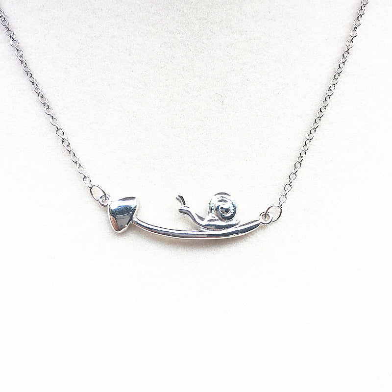 Vintage Mushroom Snail Necklace