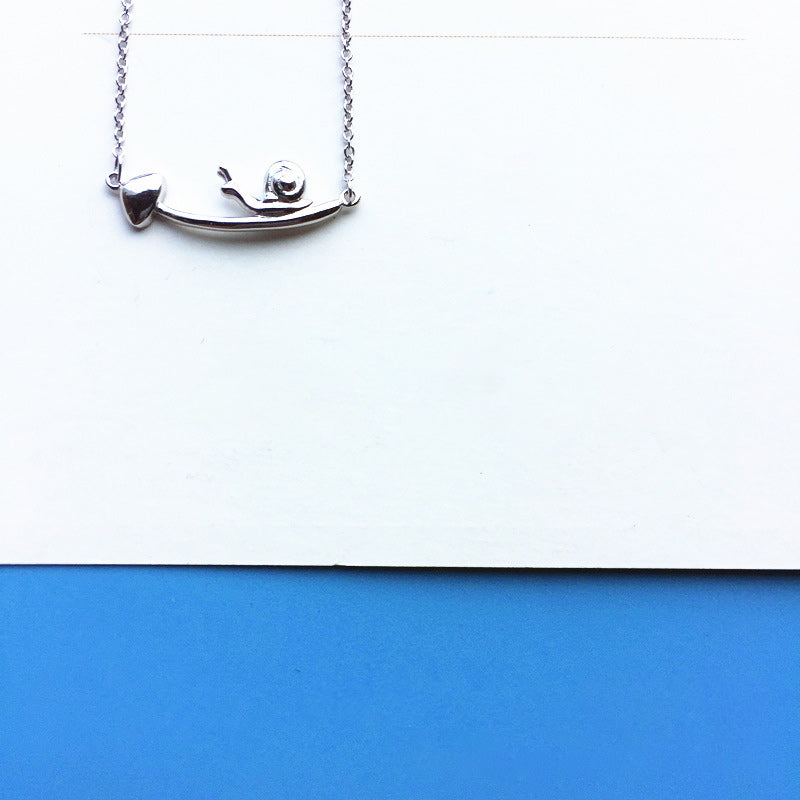 Vintage Mushroom Snail Necklace