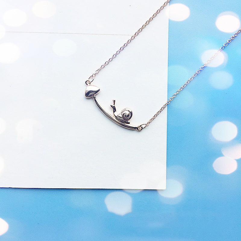 Vintage Mushroom Snail Necklace