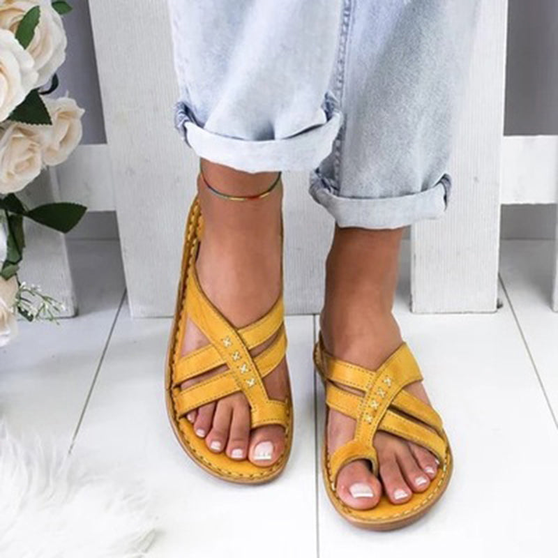 Women Thick Platform PU Leather Slippers