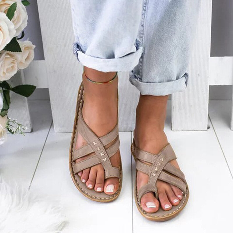 Women Thick Platform PU Leather Slippers