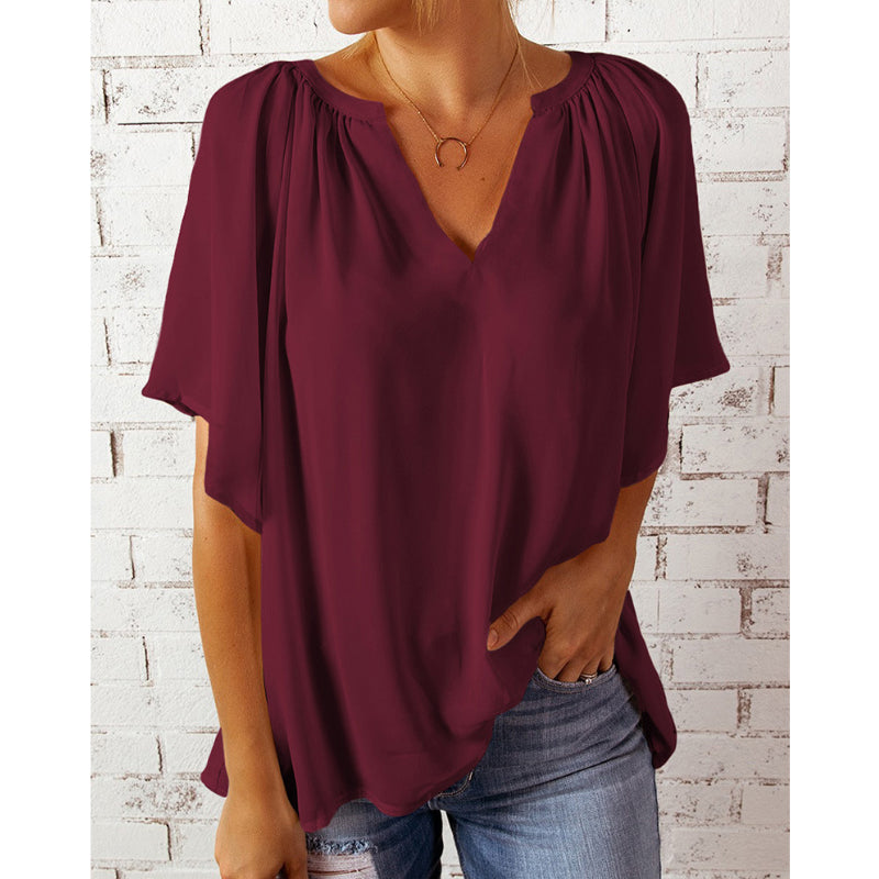 Women's Summer Loose Chiffon Shirt