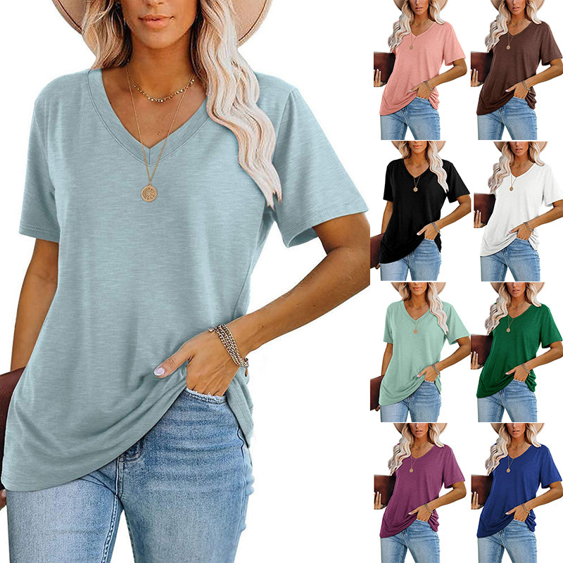 Multicolor V-Neck T-Shirt