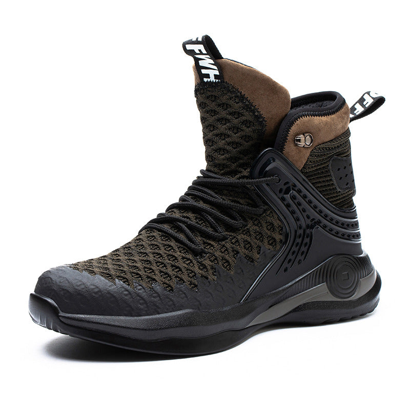 Men's Large Size Breathable High-top Safety Shoes