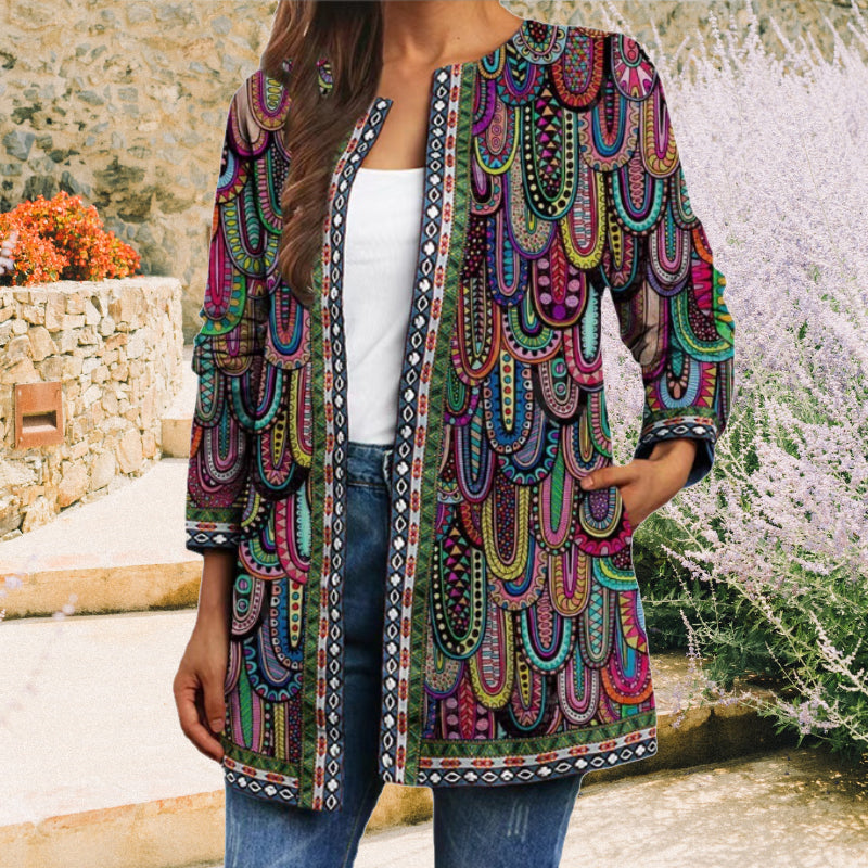 Vintage Ethnic Print Jacket