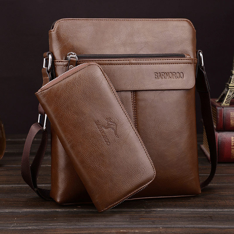 Men's shoulder bag messenger bag with handbag