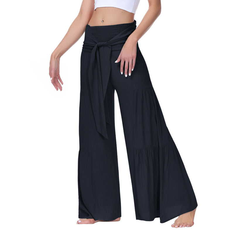 High-waisted Drapey Wide-legged Pants