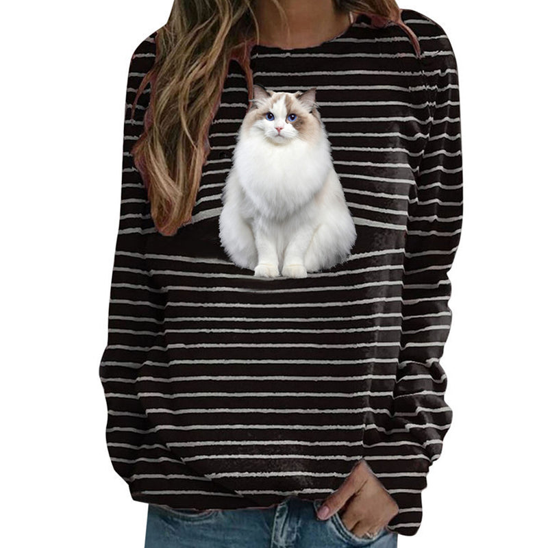 Cat Striped T-Shirt