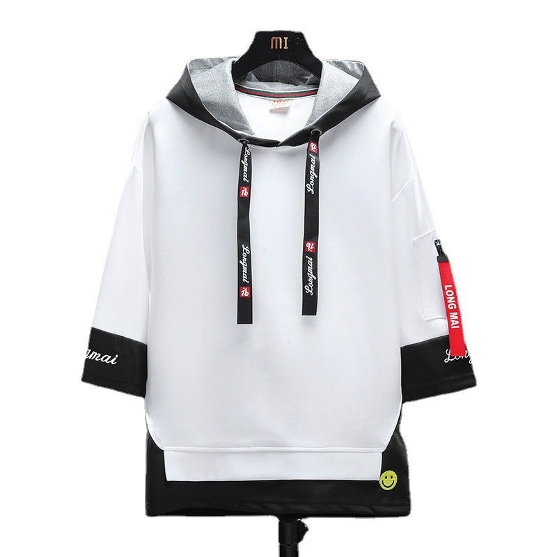 Hooded Mid Sleeve Sweatshirt