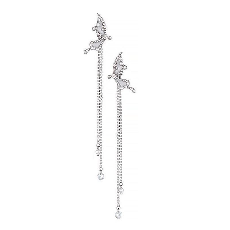 Elf Butterfly Diamond Tassel Earrings