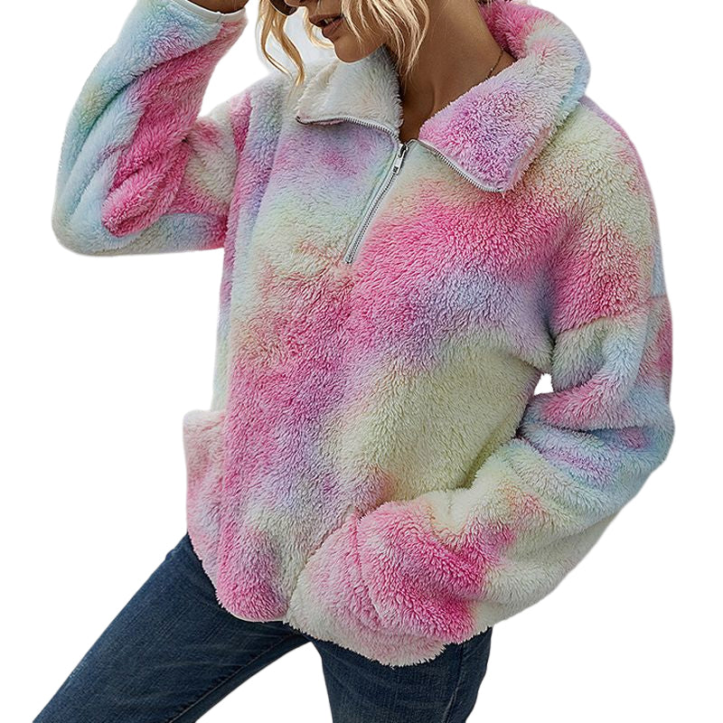 Tie-Dye Plush Sweatshirt