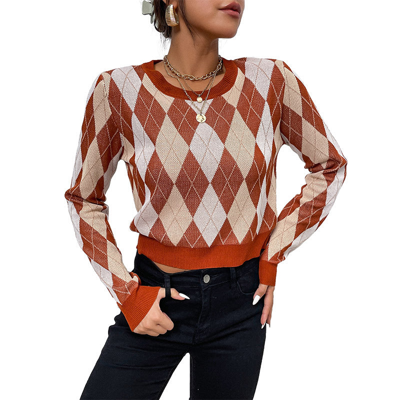 Argyle Knitted Sweater