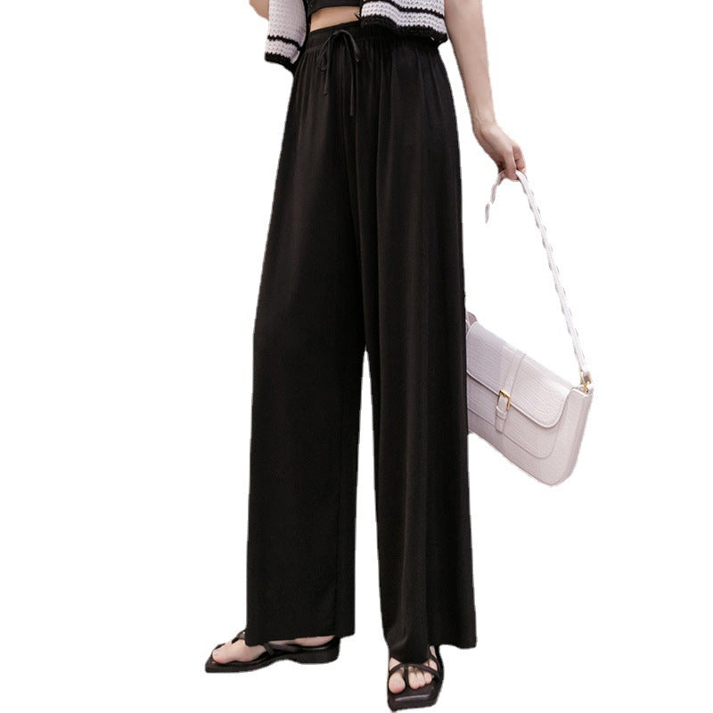 Ice Silk Wide Leg Women's Pants