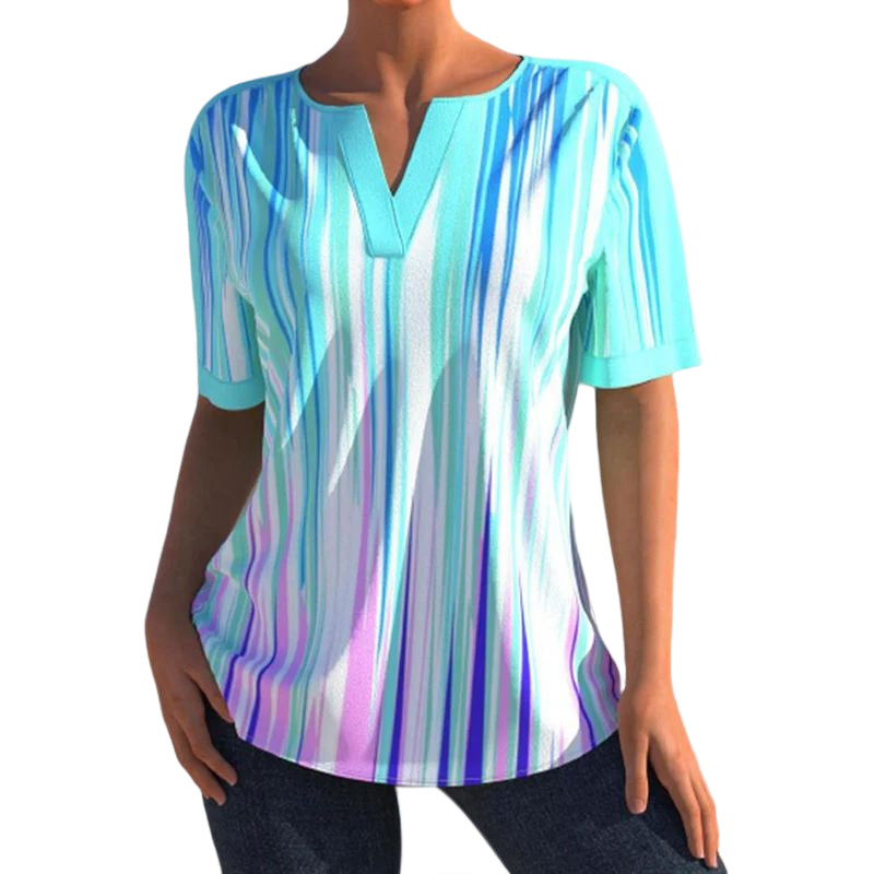 V Neck Gradient T-Shirt