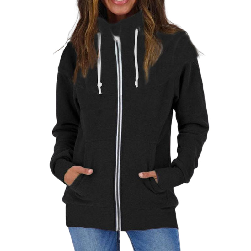 Zipped Fleece Sweatshirt Jacket