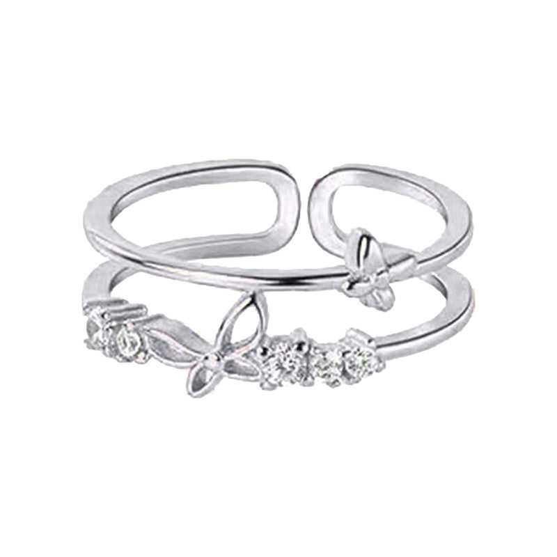 Double Butterfly Diamond Ring
