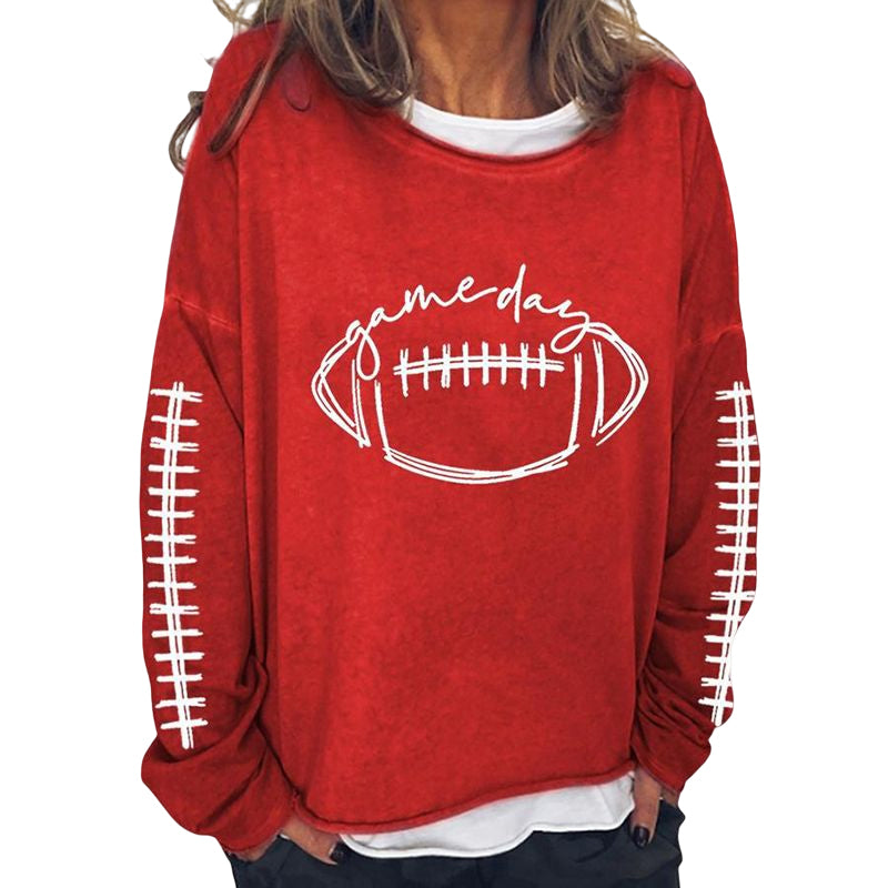 Women's Gameday Football Lover Casual Long-Sleeve T-Shirt