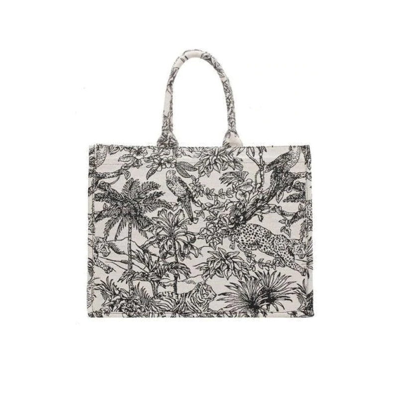 JACQUARD EMBROIDERY SHOULDER BAG