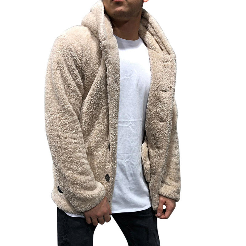 Mens Fuzzy Sherpa Jacket