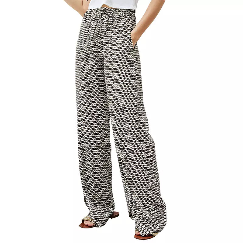 Fashion Print Wide Leg Pants