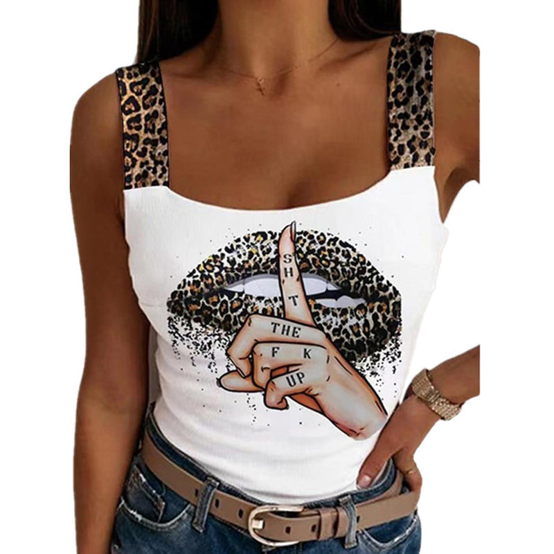 Sexy Women's Printed Tank Top T-Shirt
