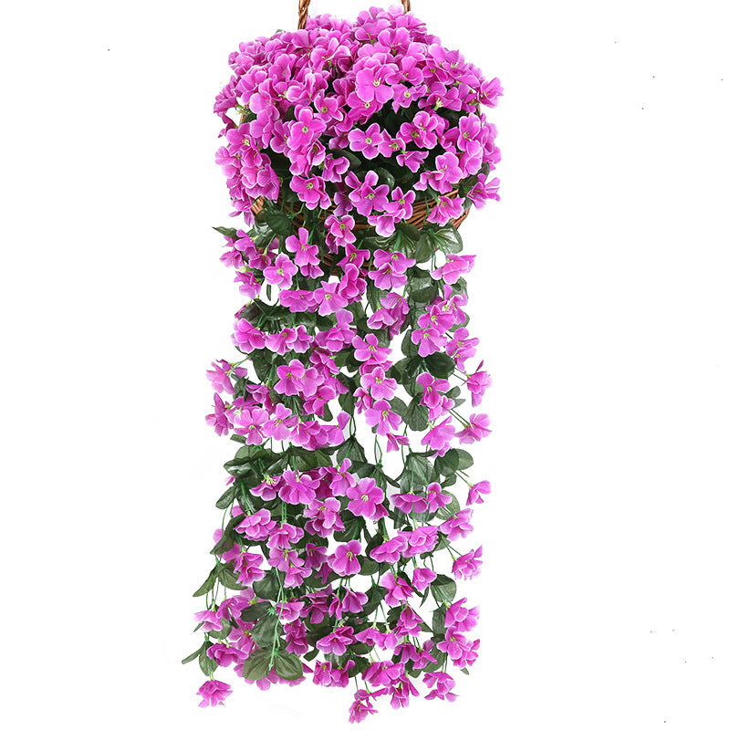 Simulated Violet Hanging Basket