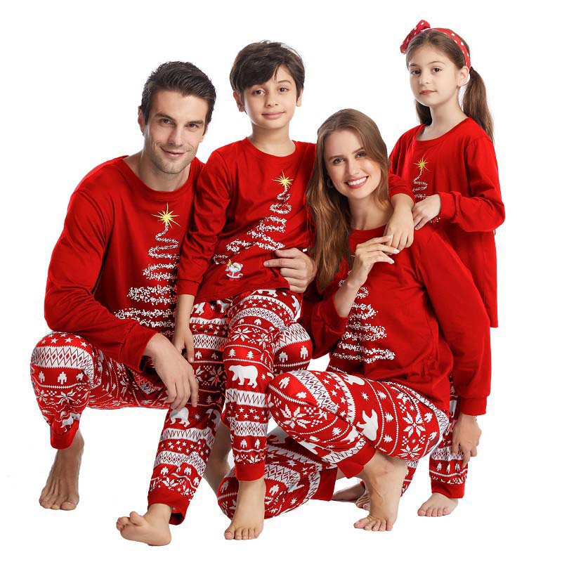 Christmas Print Parent-child Outfit
