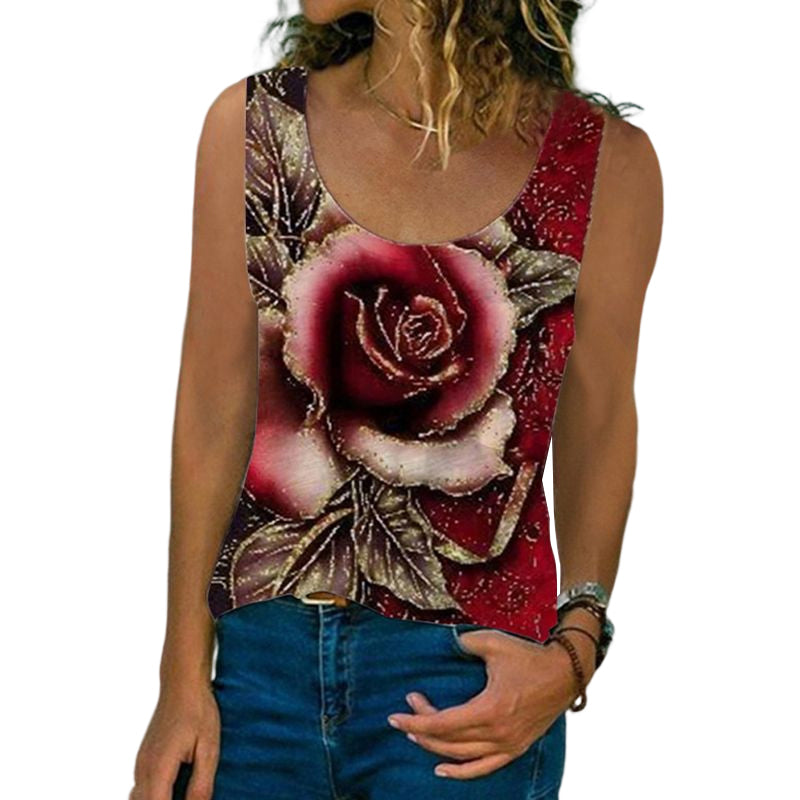 Round Neck Rose Vest