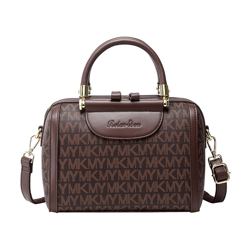 Women's Fashionable Printed Boston Bag