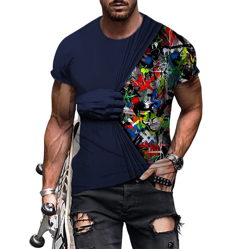 Men's 3D Print Graphic T-shirt
