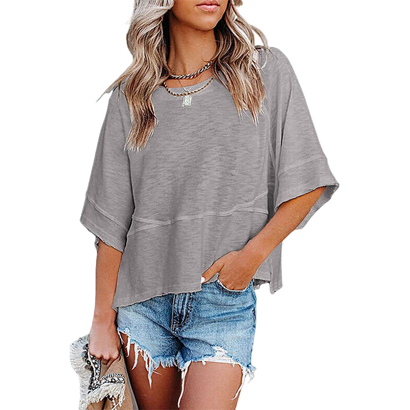 Paneled Flare Sleeve T-Shirt
