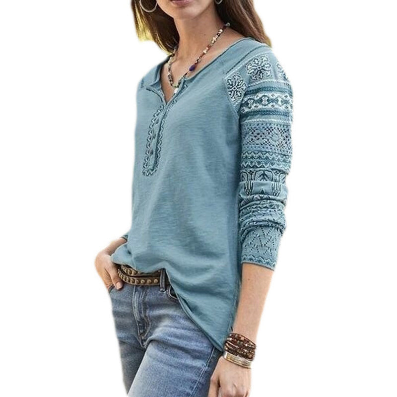 Solid Color Pattern T-shirt
