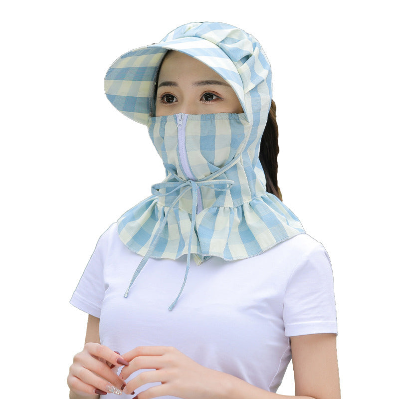 Sunshade Long Brim Sun Hat with Fan